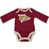 カーターズ（Carter's）ワインレッドGrandpa's Little Slugger長袖ボディースーツ 3months 3ヶ月用　60cm 男の子,スポーツ,出産祝いギフト,赤紫ロンパース,カバ