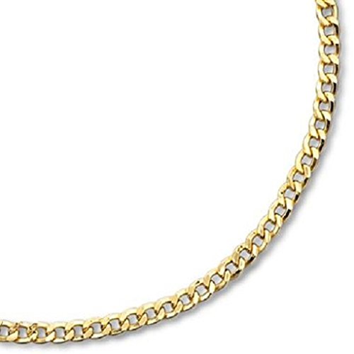 Yellow Gold Plated 3mm Lifetime Warranty Cuban Curb Chain Link Necklace, 16