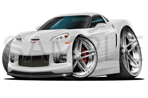 Corvette ZR1 2009 White 48 inch Wall Skin