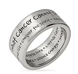 What Cancer Cannot Do Ring (SIZE 8) Top Quality Stainless Steel! This Cancer Survivor Ring is the perfect "Pink Ribbon" Inspirational Gift for a cancer survivor or someone fighting cancer! Promote Cancer Awareness! #1 Inspirational Jewelry for Breast Cancer! Terrific Birthday Present, Holiday or Christmas Gift or Stocking Stuffer!! (See other Sizes  Amazon Search: RUSH INDUSTRIES)