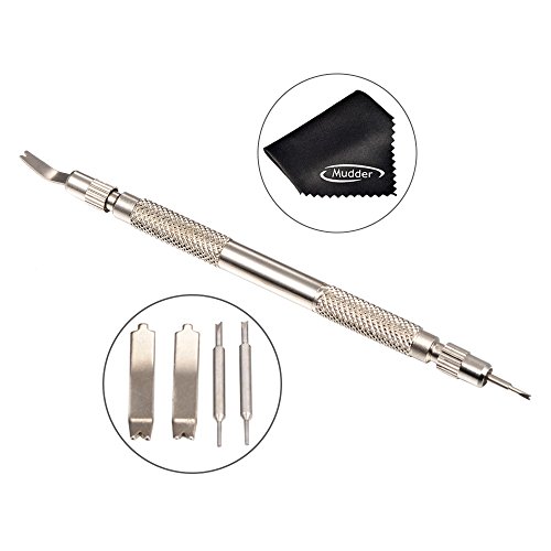 Mudder 5 Inch Spring Bar Link Pin Remover Watchmaker Tool with Extra 420 Steel Pins