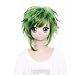 SureWells Hair wig Vocaloid Gumi Poker face Green Fluffy Wigs Cosplay Wigs Party Wigs Costume Wigs