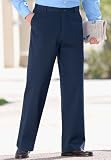 Wrinkle Resistant Adjustable Waist Plain Front Chino