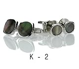 黒蝶貝・シルバー・カフス21.K-2 シルバー カフス