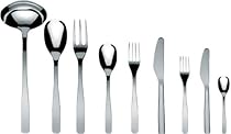 Hot Sale A Di Alessi "Knifeforkspoon" 75-Piece Set, Includes Twelve Table Knives Monoblock and Twelve Dessert Knives Monoblock, Mirror Polish