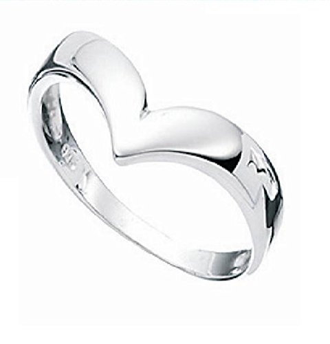 Wishbone Finger or Thumb Hallmarked 925 Silver Ring You Coose Size 5 - 11.5