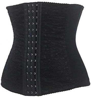Heisy Waist Trainer Corset Latex Waist Cincher with Three Rows of Hooks