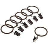 Levolor A58720790 Classic Clip Rings for Rods up to 1-Inch Diameter, Brushed Sienna, 7-Pack