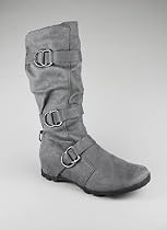 Suede Buckle Boot