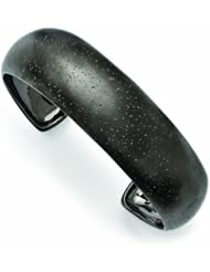 Leslies Sterling Silver Black-Plated Radiant Essence Cuff Bangle