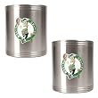 Boston Celtics NBA 2pc Stainless Steel Can Holder Set - Primary Logo by Great American Products