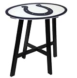 Indianapolis Colts Wooden Pub Table With Glass Top