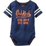 OSHKOSH(オシュコシュ) バーシティロゴボディスーツ ネイビー ロンパース半袖 6ヶ月【並行輸入】