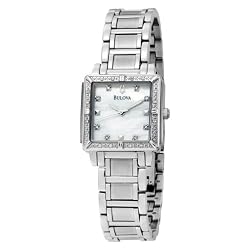 Bulova Womens 96r107 Diamond Accented