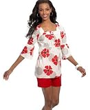 Style&co. Floral-Print Square-Neck Tunic Top & Clean-Front Short with Slant Pockets