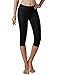 Yoga Reflex Women's Tummy Control Yoga Pant Workout Running Capri Pants - Pocket