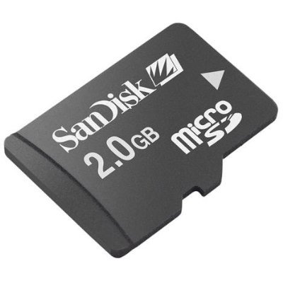 SanDisk 2GB MicroSD/TransFlash Card with SD Adapter (SDSDQ-2048, Bulk Package)