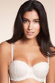Underwired Jacquard Spot Lace Push-up Strapless Bra