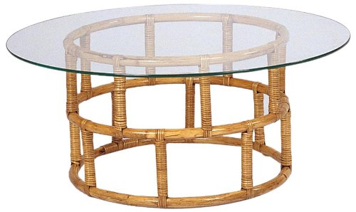 Hansen Rattan 1591/90C Rattantisch Color honig / &oslash; 90 H 40 Preisvergleich