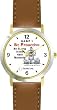 Habit 1 - Be Strong (English Text) - DELUXE TWO-TONE WATCH from THE 7 HABITS - WATCH COLLECTION BY WATCHBUDDY&reg; - Arabic Numbers - Brown Leather Strap-Size-Children's Size-Small ( Boy's Size & Girl's Size )
