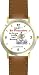 Habit 1 - Be Strong (English Text) - DELUXE TWO-TONE WATCH from THE 7 HABITS - WATCH COLLECTION BY WATCHBUDDY&reg; - Arabic Numbers - Brown Leather Strap-Size-Large ( Men's Size or Jumbo Women's Size )