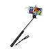 SizzleShotTM Selfie Stick monopod. Plug and shoot. Quick, simple and reliable. Just insert the wire plug into your cell's headphone jack and take pictures with the remote shutter control on the handle. No recharging or pairing required. Adapter mount for cell phone or camera. Take the best photos and videos with your Apple iPhone 6, 5 or 4, Samsung Galaxy 5 or 4 and other Android phones. Beautifully packaged for retail display or gifts. Great support from US company. Satisfaction guaranteed.