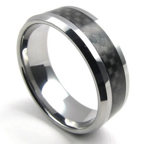 KONOV Bijoux Bague Homme - Fiançailles - Fibre de Carbone ... KONOV Bijoux Bague Homme - Fiançailles - Fibre de Carbone ...