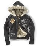 Ed Hardy Girls Fur-Lined Hoodie
