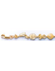 Gold Nautical Braclt Bracelet Scallop,dolphin,sanddollar,starfish
