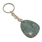 Moss Agate Keychain 01 Blue Green Stone Key Ring Crystal Healing Gem 3