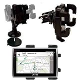 DURAGADGET Car windshield / air vent mount holder for Mio Navman Spirit Flat