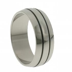 316L stainless steel ring - Width: 8mm (Size 8)stone - Width: 7mm (Sizes 8-12)