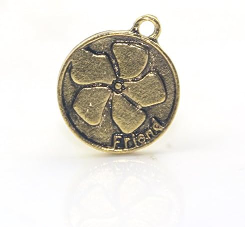 Double size , gold alloy friend flower charms for Alex and Ani bangles DIY bracelet charms