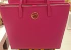 Michael Kors Jet Set MD Travel Tote Saffiano Neon Pink