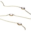 14K Rose Gold Rose de France Amethyst Station Necklace - 40"