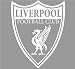 Liverpool Football Club Shield Decal Sticker - Size:8.0 x 6.2 inches - Color:White