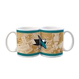 NHL San Jose Sharks 11-Ounce White Nostalgic Mug (2 Pack)