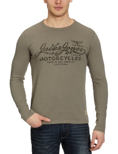 JACK & JONES VINTAGE Herren Langarmshirt 12054859, Gr. 48/50 (M), Grau (GUNMETAL) Preisvergleich