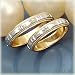 Jewelry : Platinum & 18K Woman's Engraved Wedding Band