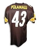 Troy Polamalu Autographed Pittsburgh Steelers Black Throwback Jersey