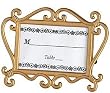 Elegant golden finish placecard frames