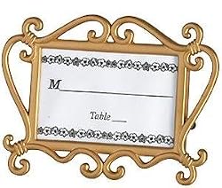 Elegant golden finish placecard frames