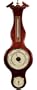 Banjo Barometer Thermometer Hygrometer in Deep Cherry by West and Company