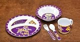 Official NCAA - 5-Piece Children's Dish Set - LSU