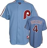Majestic Lenny Dykstra Philadelphia Phillies Replica Cooperstown Throwback Jersey - Light Blue (Large)