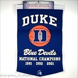 DUKE BLUE DEVILS WOOL NATIONAL CHAMPIONSHIP BANNER!