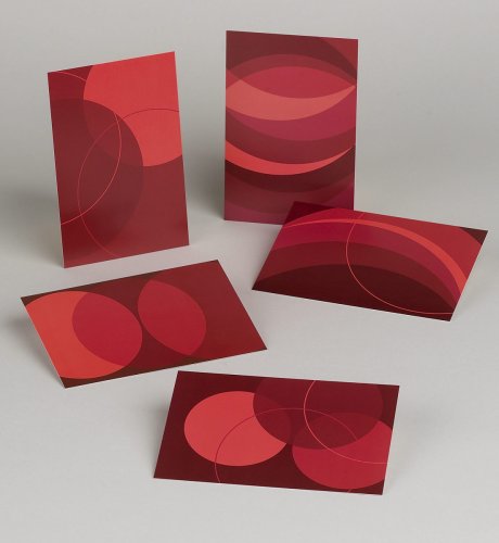 5 Part Red Abstract Print Selection
