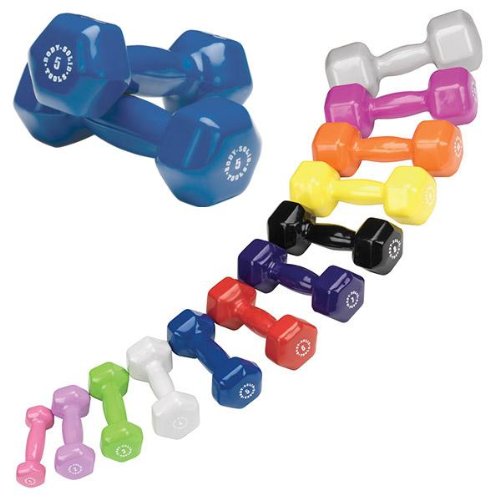 Body Solid Tools BSTVD12 12-Pound Vinyl Dumbbell (Magenta)