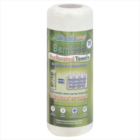Naturezway Bamboo Perforated Towels - 25 Count - Case Of 12