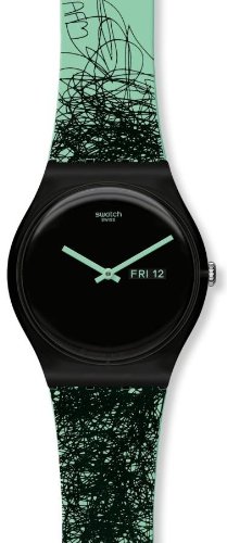 Swatch Unisex SUOZ704 Quartz Plastic Black Dial Watch
